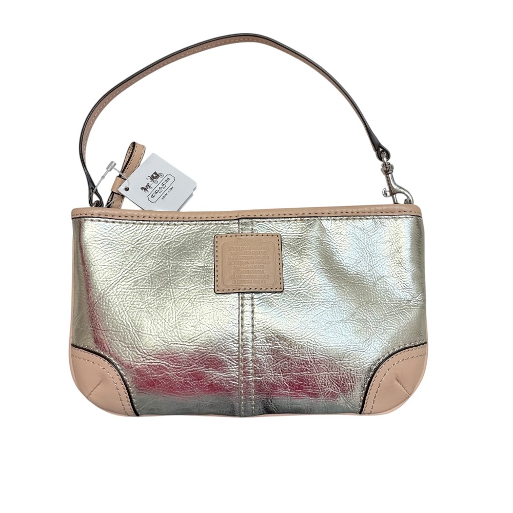 Coach 50169 large metallic wristlet bag nwt